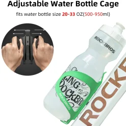 ROCKBROS Lightweight Alloy Aluminum Bike Water Bottle Cage - Secure Hold Bicycle Bottle Bracket