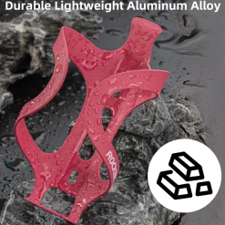 ROCKBROS Lightweight Alloy Aluminum Bike Water Bottle Cage - Secure Hold Bicycle Bottle Bracket
