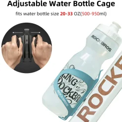 ROCKBROS Lightweight Alloy Aluminum Bike Water Bottle Cage - Secure Hold Bicycle Bottle Bracket