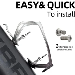 ROCKBROS Lightweight Aluminum Bike Water Bottle Cage Secure Adjustable Holder for Cycling