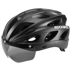 ROCKBROS Lightweight Cycling Helmet with Removable Goggles Sun Visor
