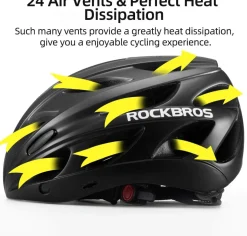 ROCKBROS Lightweight Cycling Helmet with Removable Goggles Sun Visor