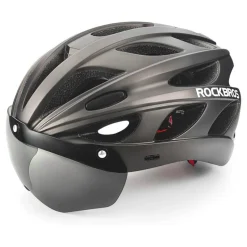 ROCKBROS Lightweight Cycling Helmet with Removable Goggles Sun Visor