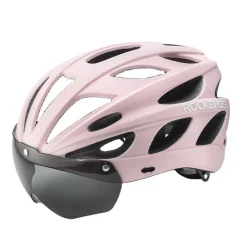 ROCKBROS Lightweight Cycling Helmet with Removable Goggles Sun Visor