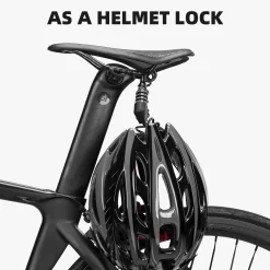 ROCKBROS Lightweight Helmet Lock, Resettable Combination Cable Lock for Bike & Luggage