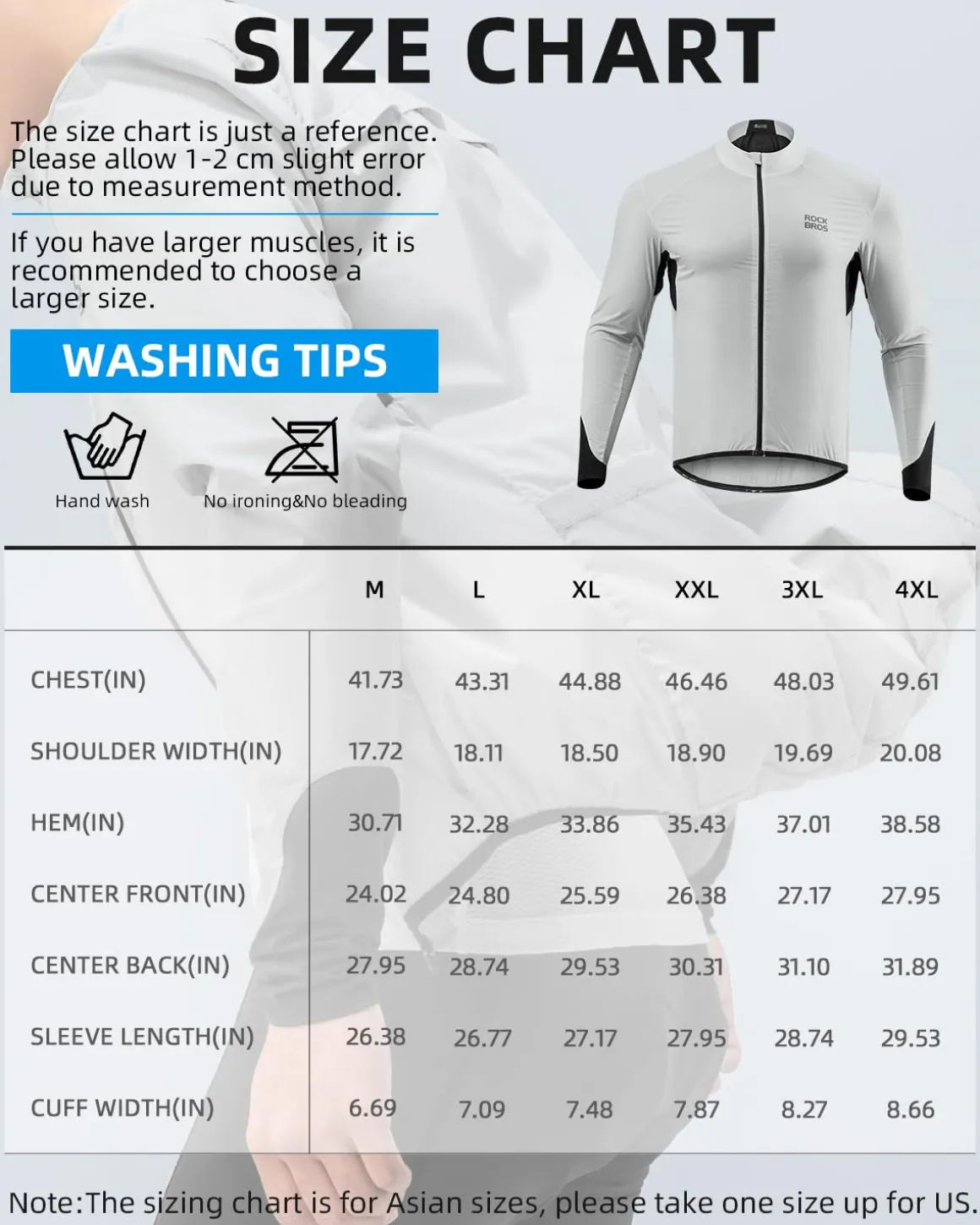 ROCKBROS Lightweight Reflective Windbreaker Running Cycling Jacket Women Men