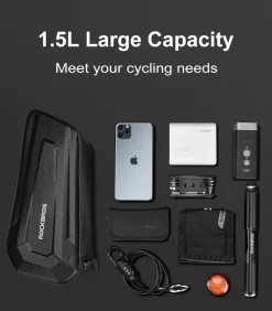 ROCKBROS 1.5L/2.5L Water-Resistant EVA Bike Frame Bag, Under Top Tube Triangle Storage