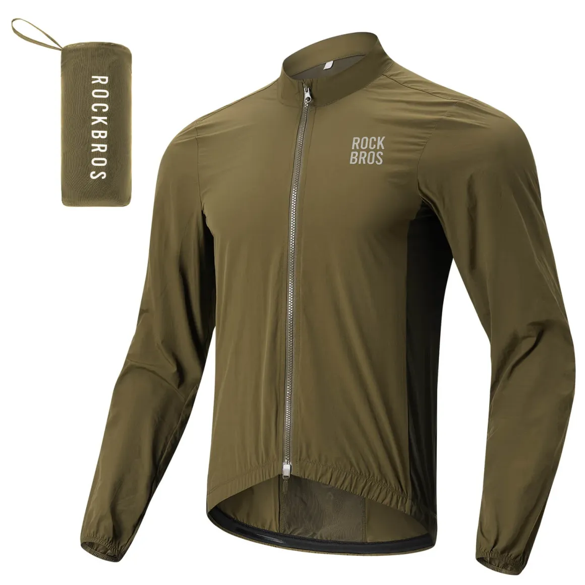 ROCKBROS Long-Seeved Cycling Windbreaker Jacket Foldable