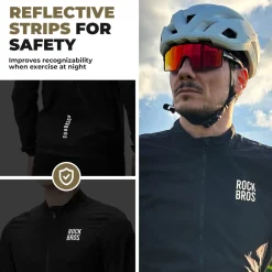 ROCKBROS Long-Seeved Cycling Windbreaker Jacket Foldable