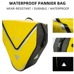 ROCKBROS 20L Triangle Waterproof Bike Rear Rack Pannier Bag for Grocery Touring Cycling