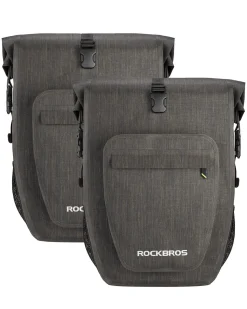 ROCKBROS 27L Waterproof Bike Pannier Bag Grocery Touring Cycling Large Capacity Rear Rack Bag