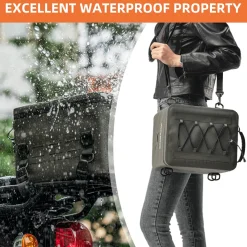 ROCKBROS 13L Waterproof Motorcycle Tail Bag Saddlebag Rear Rack Trunk