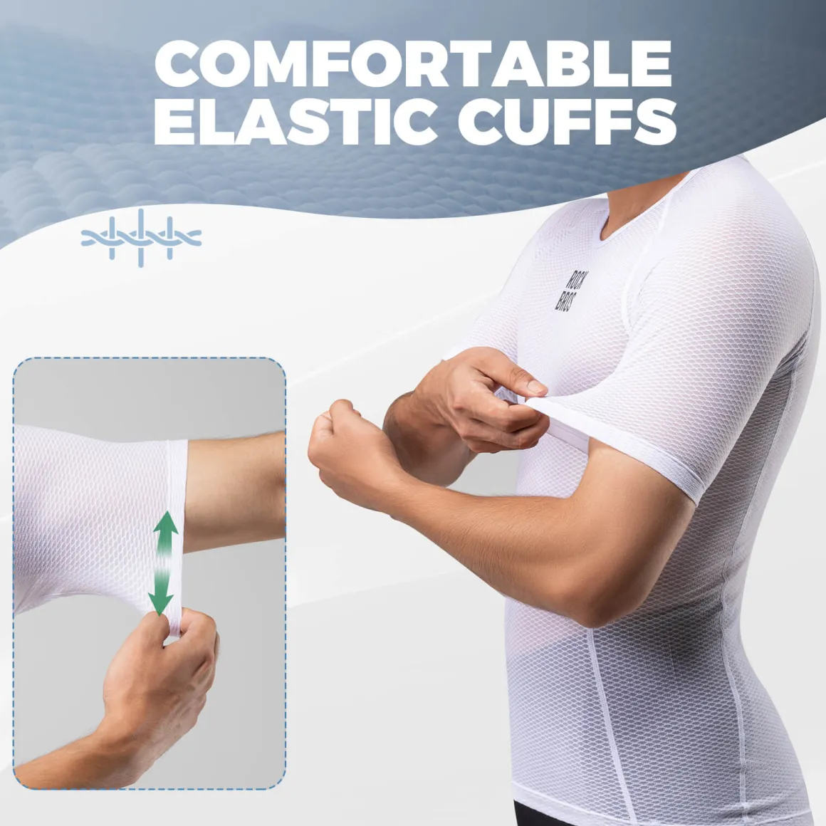 ROCKBROS Men's Cycling Jersey Mesh Short Sleeve