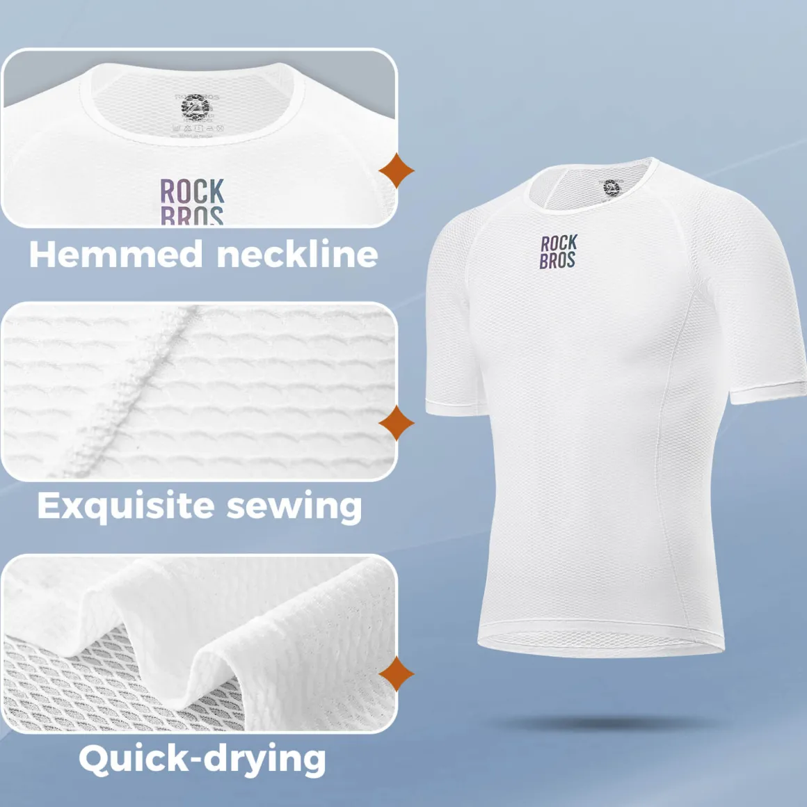 ROCKBROS Men's Cycling Jersey Mesh Short Sleeve