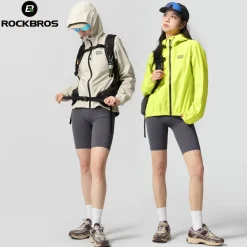 ROCKBROS Men's Cycling Running Windbreaker Windproof Jacket Lightweight High Visibility