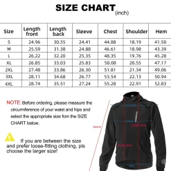 ROCKBROS Men's Windproof Cycling Jacket, Quick-Dry Lightweight Breathable MTB Jacket