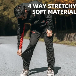ROCKBROS Men's Windproof Thermal Cycling Pants - Winter Fleece for Biking, Running, Hiking