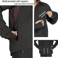 ROCKBROS Men's Winter Cycling Jacket for 5–32°F Thermal Windproof for Biking, Running, Hiking