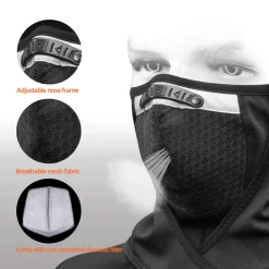 ROCKBROS Men Windproof Thermal Fleece Balaclava Ski Mask Winter Cycling Motorcycle Gear