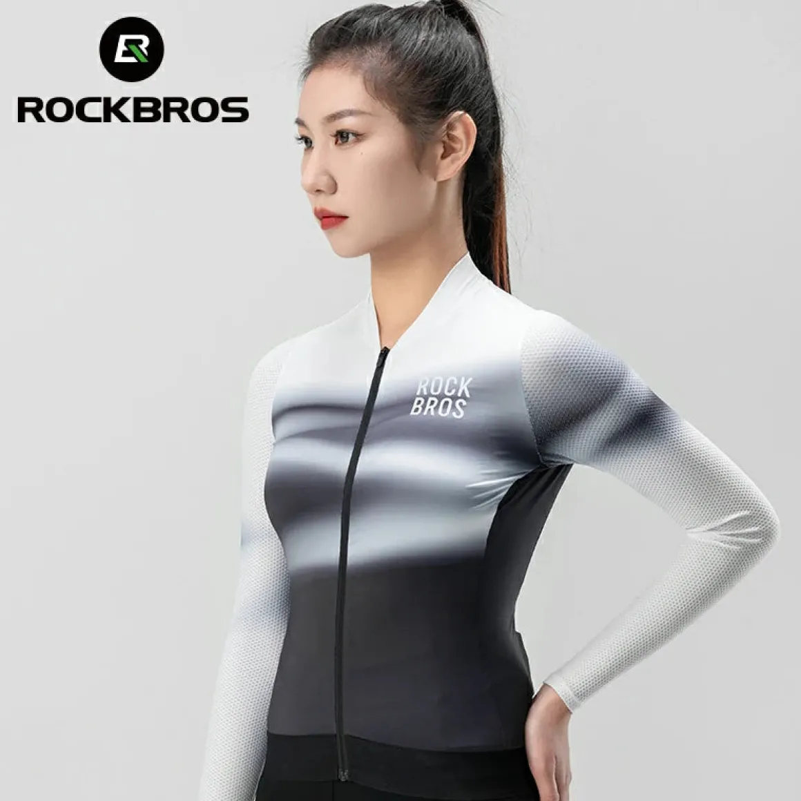 ROCKBROS Mondi Lightweight Gradient Women's Long Sleeve Cycling Jersey