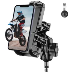ROCKBROS Motorcycle ATV Adjustable Phone Holder with Vibration Dampener for 4.7-7.1