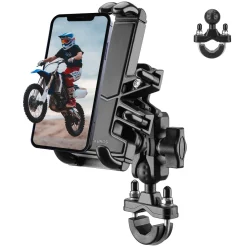 ROCKBROS Motorcycle ATV Adjustable Phone Holder with Vibration Dampener for 4.7-7.1