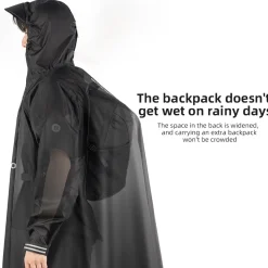 ROCKBROS Motorcycle Cycling Raincoat Hiking Outdoor Poncho Waterproof Cloak