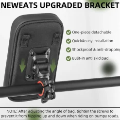 ROCKBROS Motorcycle Phone Mount Waterproof Handlebar Bag Phones Below 6.8”