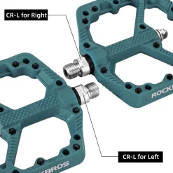 ROCKBROS Mountain Bike Pedals Flat MTB Pedals Nylon Fiber Bicycle Platform Pedals
