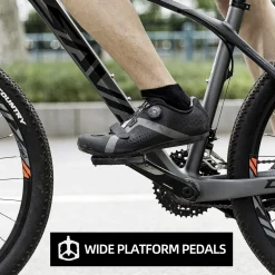 ROCKBROS Mountain Bike Pedals Flat MTB Pedals Nylon Fiber Bicycle Platform Pedals