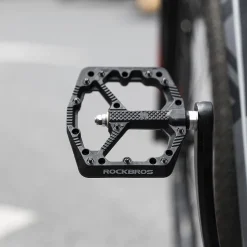 ROCKBROS Mountain Bike Pedals Flat MTB Pedals Nylon Fiber Bicycle Platform Pedals
