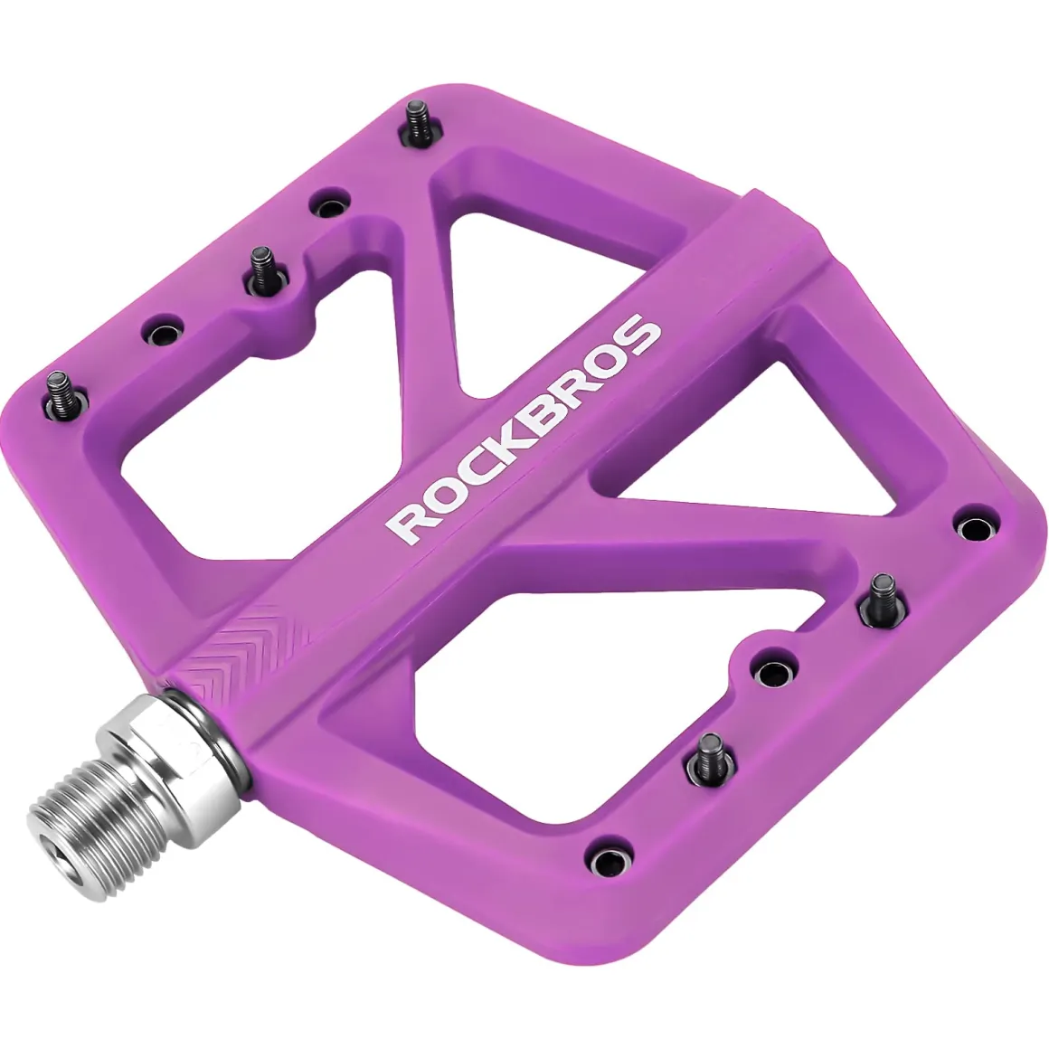 ROCKBROS Mountain Bike Pedals Lightweight Nylon DU Bearing 9/16" MTB Flat Bike Pedals