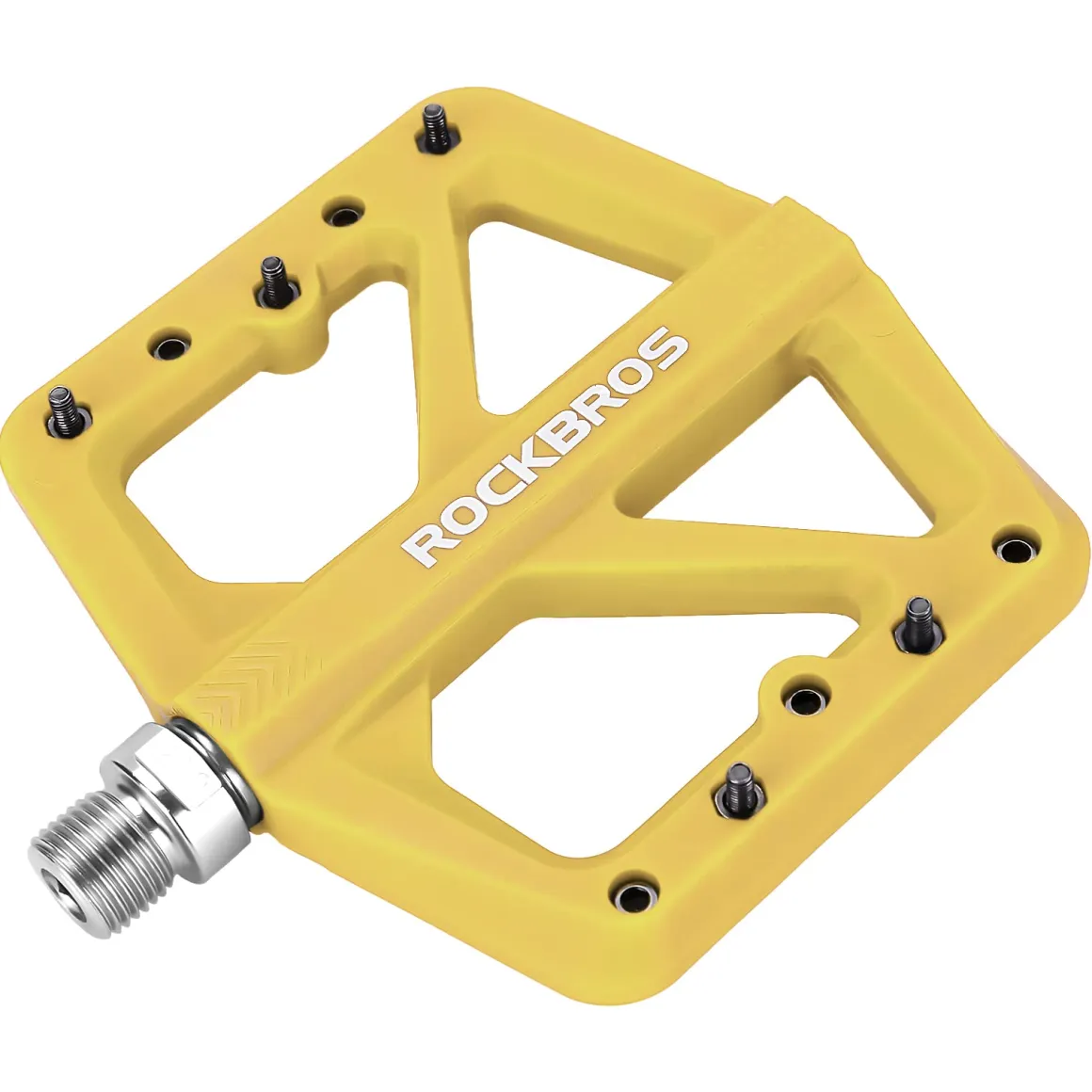 ROCKBROS Mountain Bike Pedals Lightweight Nylon DU Bearing 9/16" MTB Flat Bike Pedals