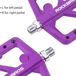 ROCKBROS Mountain Bike Pedals Lightweight Nylon DU Bearing 9/16