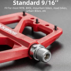 ROCKBROS Mountain Bike Pedals Lightweight Nylon DU Bearing 9/16