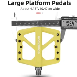 ROCKBROS Mountain Bike Pedals Lightweight Nylon DU Bearing 9/16