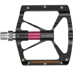ROCKBROS Mountain Bike Pedals MTB Reflective Pedals CNC Non-Slip Lightweight Aluminum Alloy Bicycle Pedals