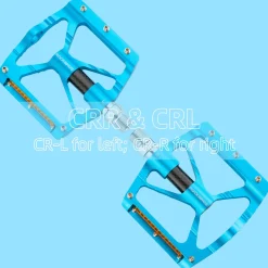 ROCKBROS Mountain Bike Pedals MTB Reflective Pedals CNC Non-Slip Lightweight Aluminum Alloy Bicycle Pedals