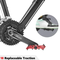 ROCKBROS MTB Pedals Platform Bike Pedal Aluminum 9/16