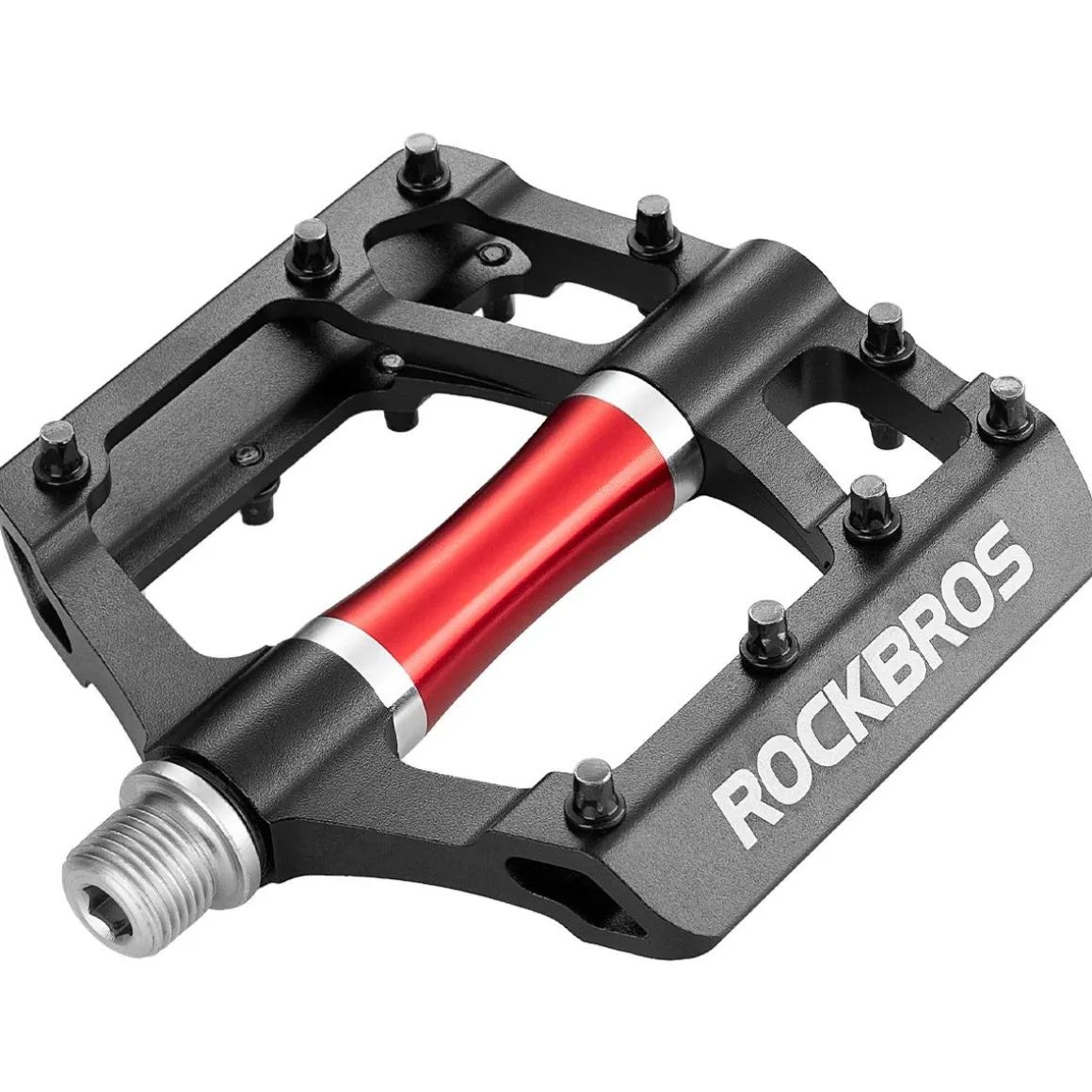 ROCKBROS MTB Pedals Platform Bike Pedal Aluminum 9/16" Bicycle Pedal Non-Slip Lightweight Flat Pedals for BMX Road Mountain Bikes