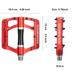 ROCKBROS MTB Pedals Platform Bike Pedal Aluminum 9/16