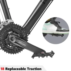 ROCKBROS MTB Pedals Platform Bike Pedal Aluminum 9/16