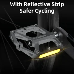 ROCKBROS MTB Reflective Aluminum Pedals 9/16