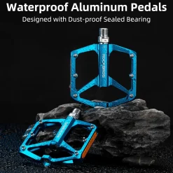 ROCKBROS MTB Reflective Aluminum Pedals 9/16
