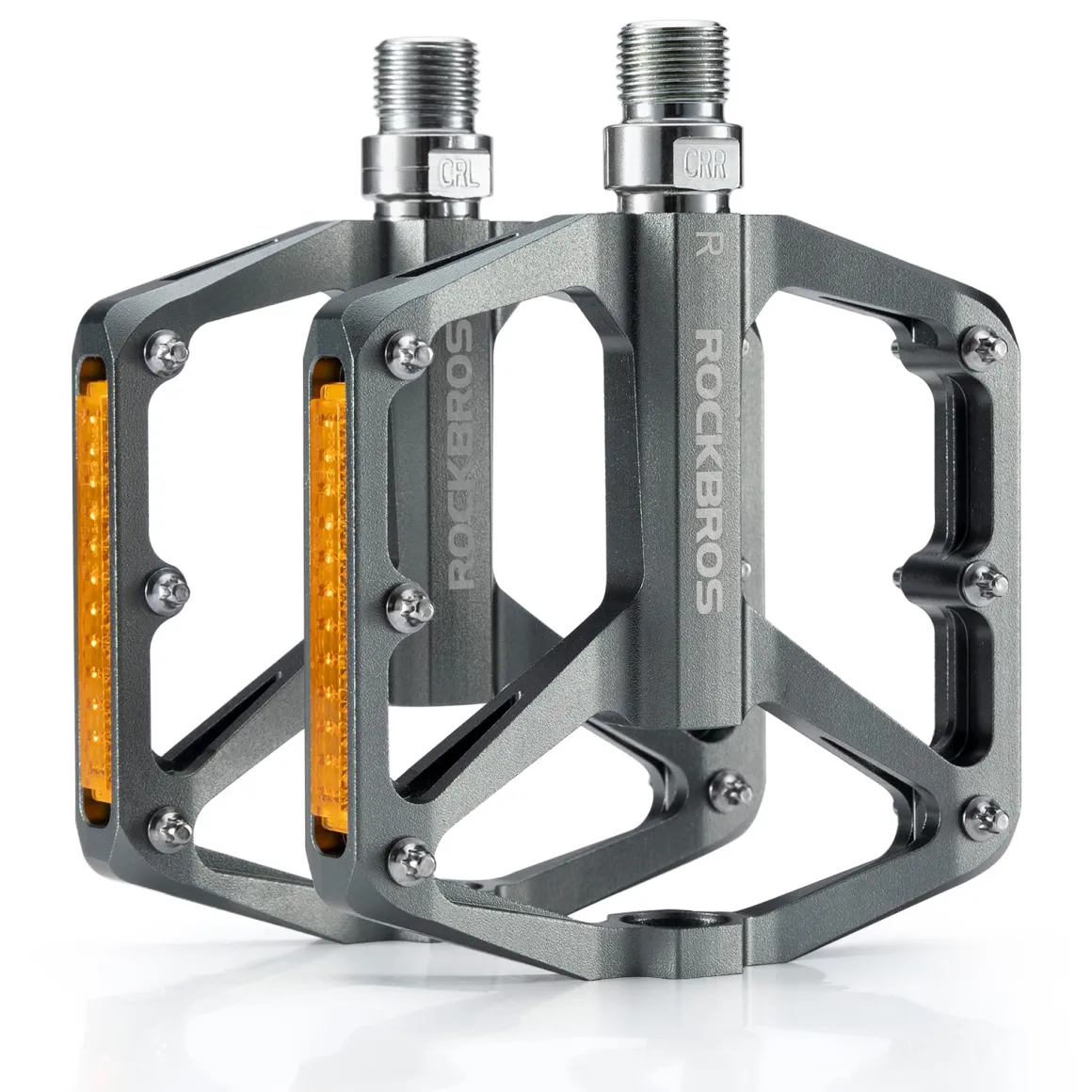 ROCKBROS MTB Reflective Aluminum Pedals 9/16" Sealed Bearing Lightweight