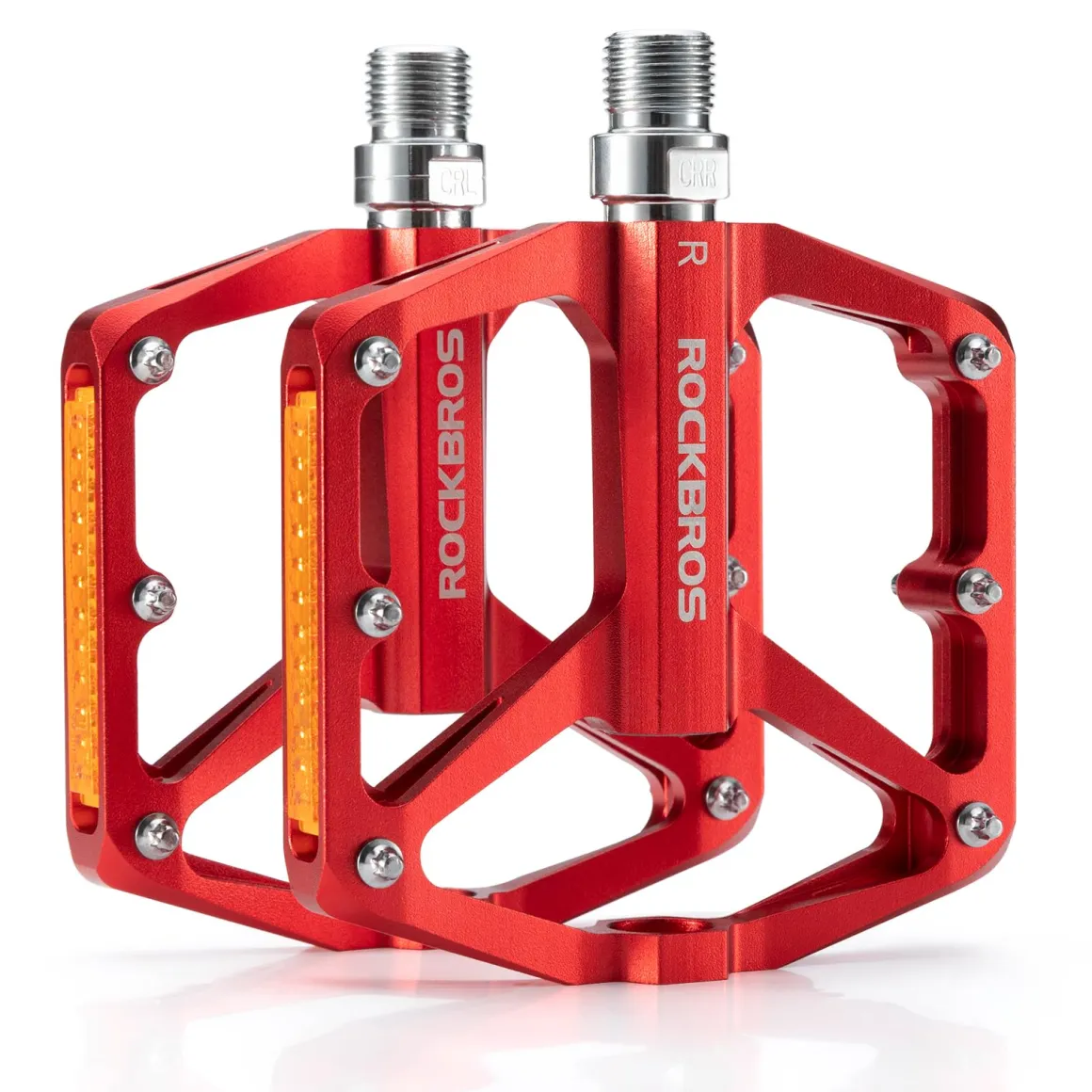 ROCKBROS MTB Reflective Aluminum Pedals 9/16" Sealed Bearing Lightweight