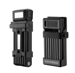 ROCKBROS MTB Road Bike Lock Key Folding Lock E-Bike Motorcycle Steel Lock Portable Antirust Anti-theft