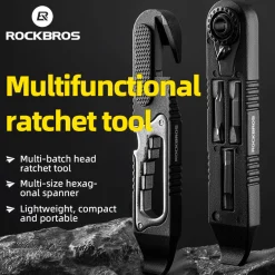 ROCKBROS Multi-function Ratchet Tire Lever with Hex Wrench and File Blade