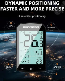 ROCKBROS M1 Wireless Bike Computer GPS 2.9-inch LCD Waterproof Fast Charging
