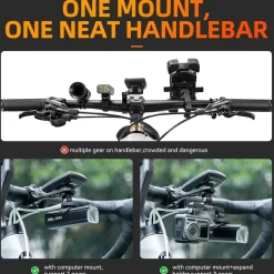 ROCKBROS Out Front Bike Mount Cycling Computer Mount Bike Handlebar 1.25''/ 31.8mm
